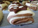 Пошаговое фото рецепта «Cocoa marble cookie bread или Мраморные булочки»