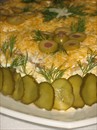 Пошаговое фото рецепта «Слоёный салат из копчёной рыбы»