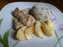Пошаговое фото рецепта «Куриное филе в лимонном соусе с яблоками»