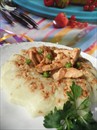 Фото-рецепт «Куриные полоски на картофельном кольце»