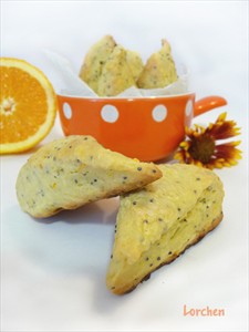 Фото рецепта «Апельсиновые сконы с маком»