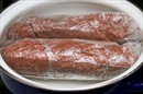 Пошаговое фото рецепта «Печеночная колбаса домашняя»