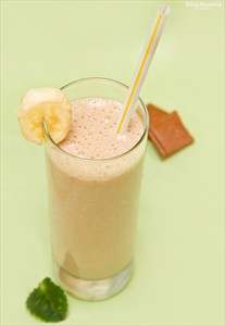 Фото рецепта «Банановый коктейль с шоколадом»