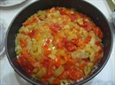 Пошаговое фото рецепта «Слоеный салат с мясом и маринованным перцем»