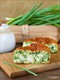 Фото-рецепт «Пирог с зеленым луком, курицей и сырной корочкой»