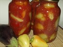 Фото-рецепт «Перец фаршированный баклажанами в томатном соусе»