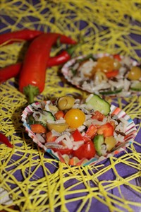Фото рецепта «Салат с диким рисом и оливками»