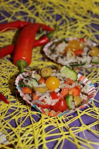 Фото рецепта «Салат с диким рисом и оливками» Фото рецепта «Салат с диким рисом и оливками»