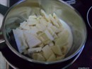 Пошаговое фото рецепта «Десерт из белого шоколада с мандаринами, печеньем и гранатом»