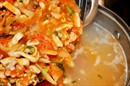 Пошаговое фото рецепта «Томатный суп с рисом и морепродуктами»