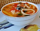 Пошаговое фото рецепта «Томатный суп с рисом и морепродуктами»