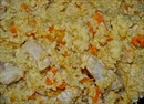 Пошаговое фото рецепта «Пшённая каша с курицей и овощами»