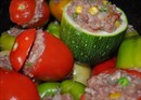 Пошаговое фото рецепта «Овощи фаршированные пёстрой начинкой»