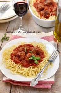 Фото рецепта «Спагетти (с мясными шариками)»