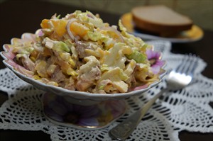 Фото рецепта «Салат с запеченной курицей» Фото рецепта «Салат с запеченной курицей»