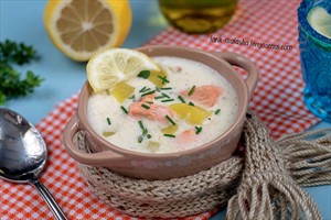 Фото рецепта «Сметанный суп из лосося»