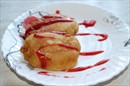 Пошаговое фото рецепта «Оладьи с яблоками на кефире»