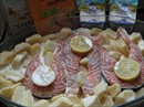 Пошаговое фото рецепта «Сёмга запечённая в сливках с картофелем»