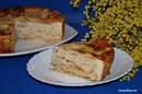 Фото-рецепт «Блинный пирог с джемом и творожно-сметанным суфле»