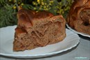 Пошаговое фото рецепта «Кофейно-шоколодный пирог с клюквенным джемом (постный)»