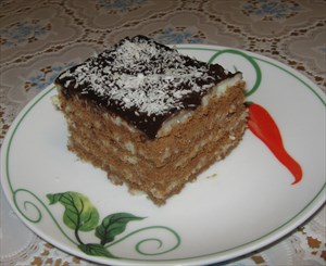 Фото рецепта «Торт без выпечки с кокосовым кремом»