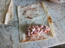 Пошаговое фото рецепта «Горячие рулеты из лаваша в духовке. Быстрая закуска на завтрак»