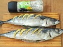 Пошаговое фото рецепта «Скумбрия, запечённая на мангале с лимоном и зеленью»
