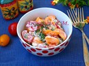 Пошаговое фото рецепта «Салат со свежими помидорами»
