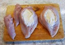 Пошаговое фото рецепта «Куриная грудка с сыром в духовке»
