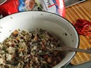 Пошаговое фото рецепта «Шампиньоны фаршированные рисовой начинкой»