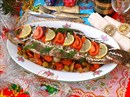 Пошаговое фото рецепта «Карп с овощами в духовке»