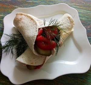 Фото рецепта «Тортилья с курицей и овощами»