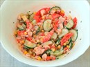 Пошаговое фото рецепта «Лёгкий салат с копчёной курицей»