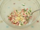 Пошаговое фото рецепта «Запечённый багет с колбасой и помидорами»
