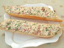 Пошаговое фото рецепта «Запечённый багет с колбасой и помидорами»