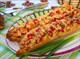 Фото-рецепт «Запечённый багет с колбасой и помидорами»