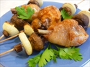 Фото-отзыв рецепта «Домашний шашлык из куриных голеней и шампиньонов»